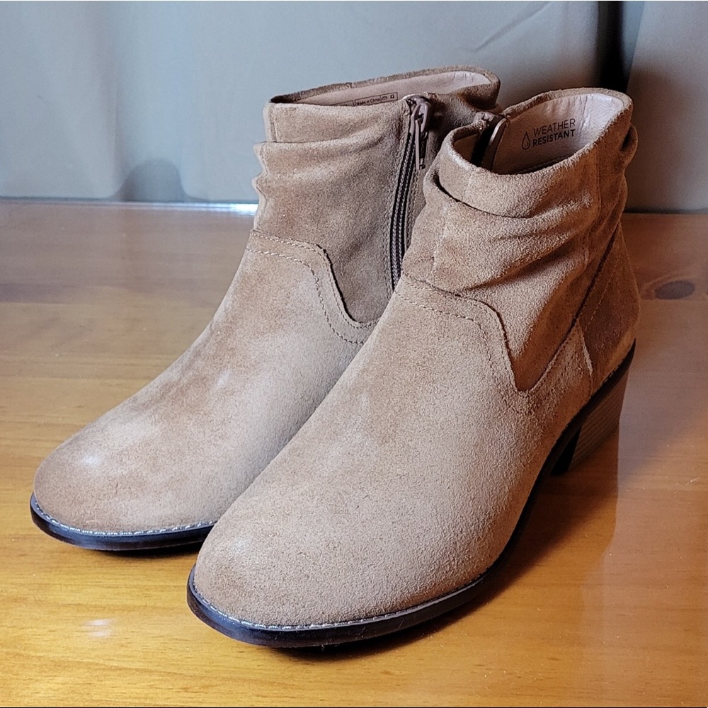Vionic Hope Kanela suede ankle boots, Color: toffee, size 7.5